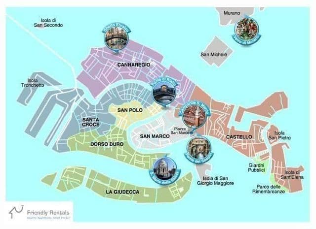 Mapa del distrito de Venecia