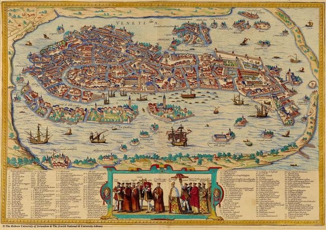 Mapa antiguo de Venecia