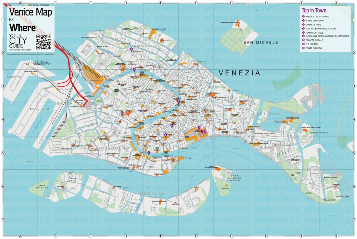 Mapa de Venecia