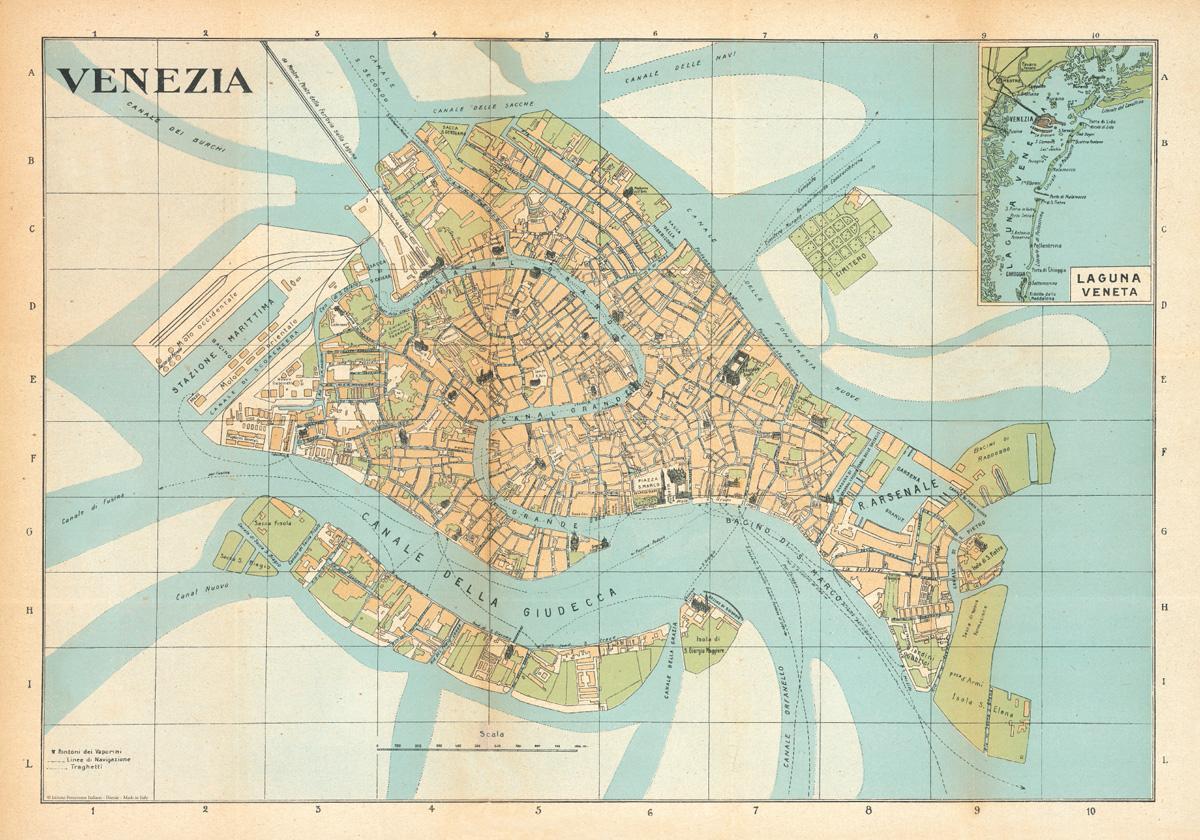 Mapa histórico de Venecia